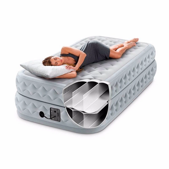 Надувная кровать Intex 64488 (99х191х51 см) со встроенным насосом | Зображення 4