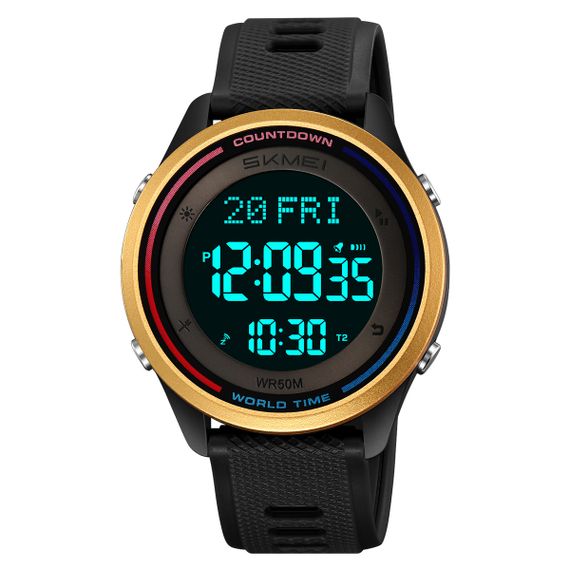 Спортивний чоловічий годинник Skmei 2348BKGD Black-Gold | Зображення 1