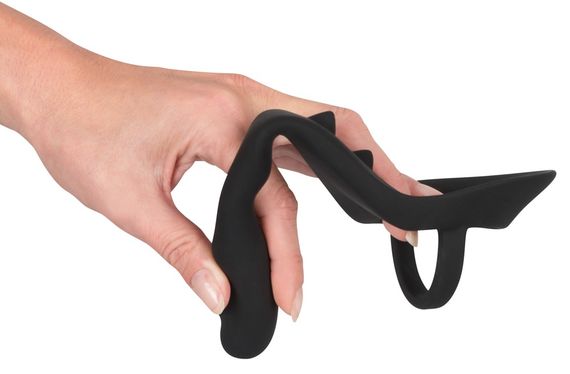 Анальна пробка з ерекційним кільцем - Black Velvets Ring & Plug | Зображення 3