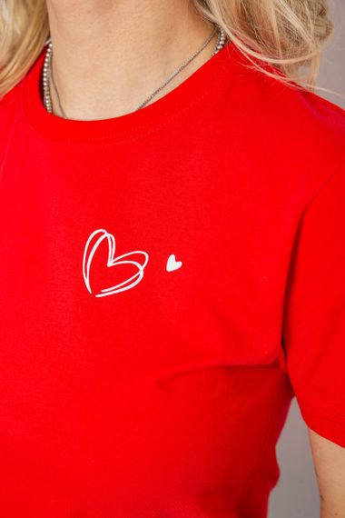 Футболка жіноча з принтом, колір червоний, 238R57800 | Зображення 4