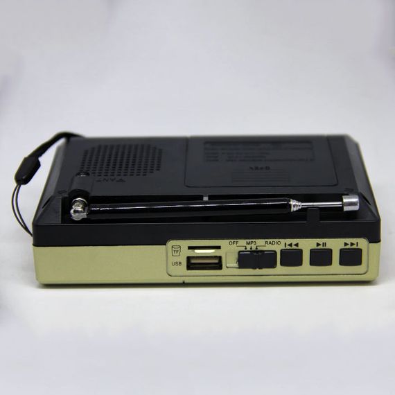 Портативная колонка радио MP3 USB Golon RX-6622. Цвет: золотой | Зображення 3