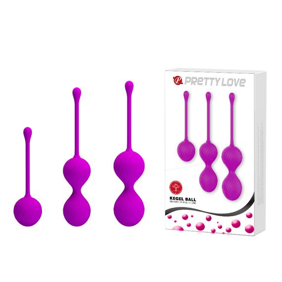 Вагінальні кульки - Pretty Love Kegel Balls Set Pink, 3 шт. sexstyle