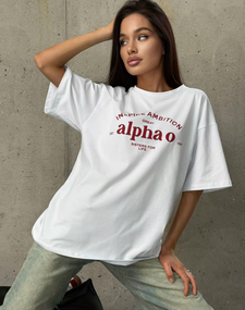 Футболка женская с принтом повседневная S Белая