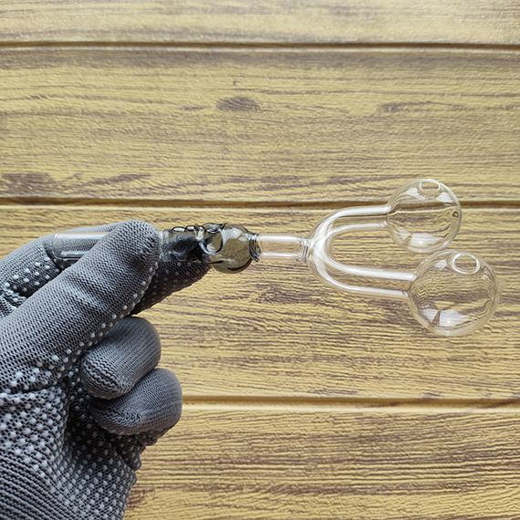 Стеклянная трубка Skull Double Oil Black | Зображення 1