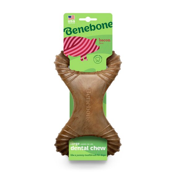 Іграшка для собак зі смаком бекону Benebone Dental Chew Bacon, 21 см | Зображення 1