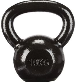 Гиря чавунна Toorx 10 кг з гумовою підставкою Black (KGV-10)