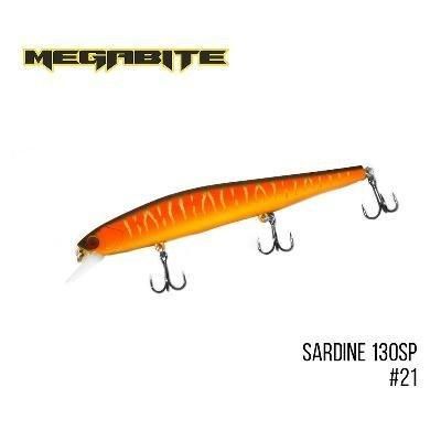 Воблер Megabite  Sardine 130SP (130 mm, 19.7 g, 1.8 m) (21)