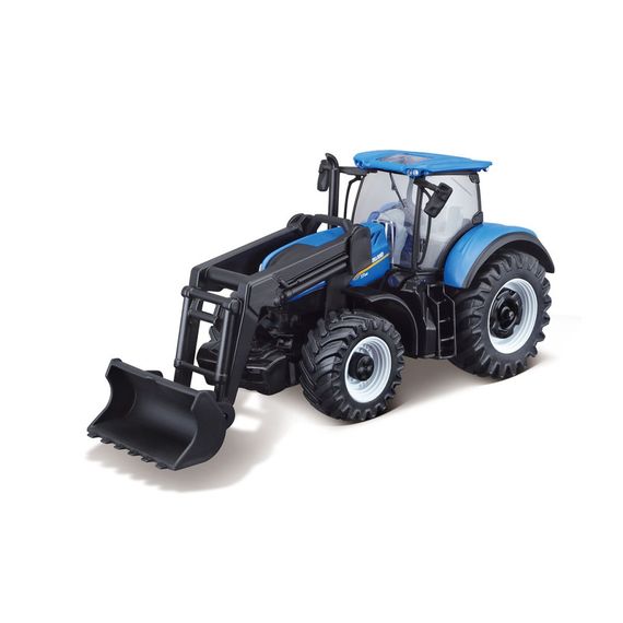 Дитяча іграшка Трактор "New Holland T7.315" Bburago 18-31632 з фронтальним навантажувачем | Зображення 1