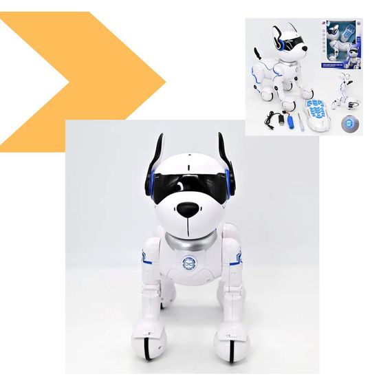 Трюковий робот-собака на пульті управління з дистанційним керуванням, USB, DWI Robot (47757-9060_706) | Зображення 1