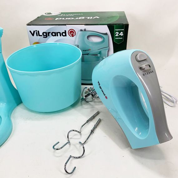 Миксер для удобного приготовления пищи ViLgrand VHM3017B 300 Вт, Двухвенчиковый миксер для кухни XA-89 | Зображення 6