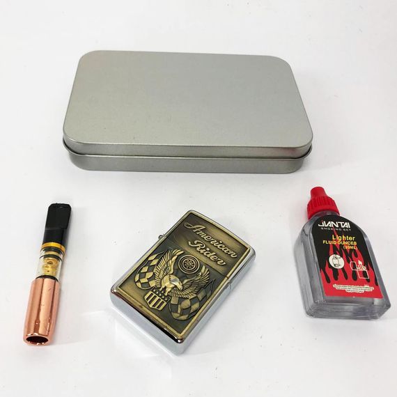 Зажигалка бензиновая в подарочной коробке N4, зажигалка в подарочном футляре, подарок зажигалка парню | Зображення 1