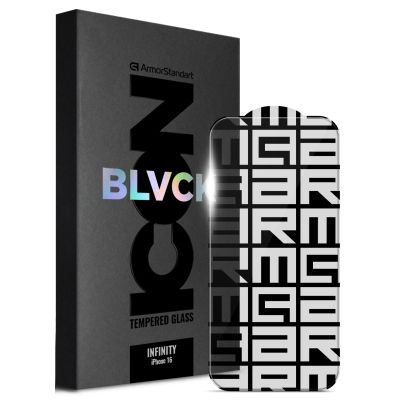 Стекло защитное Armorstandart Infinity Black Icon 2.75D Apple iPhone 16 (ARM80299)