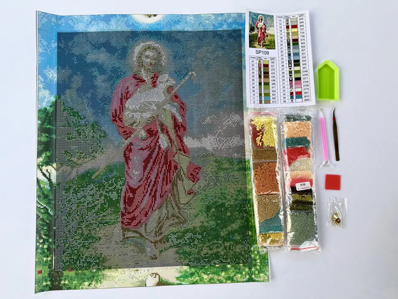 Алмазна мозаїка Ісус з ягням 40х50 см ColorArt SP109 | Зображення 2