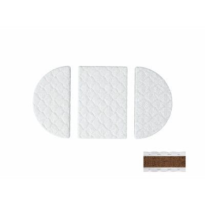Матрас для детской кроватки Ingvart трансформер на кровать Smart Bed Round кокос+поролон, 72х72/120 см | Зображення 1