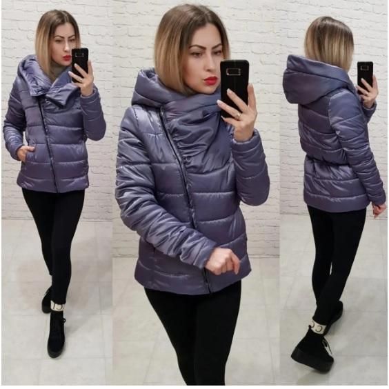 Куртка-парку ковдру коротка арт. M523 фіолетовий