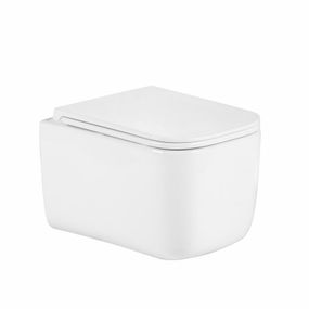 Унитаз подвесной Qtap Gemini Ultra Quiet 485×340×350 мм, White, с сиденьем Slim Duroplast / Soft-close / Quick Release