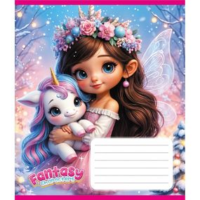 Тетрадь ученическая "Мой единорог" 012-520170L-1 в линию, 12 листов