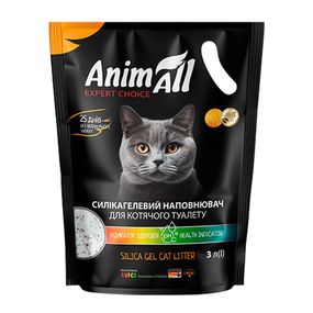 Cилікагелевий наповнювач для котячого туалету з pH індикатором AnimAll Health Indicator, 3 л