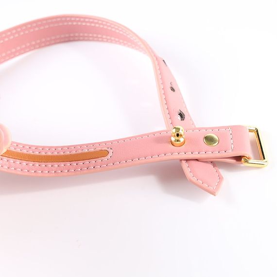 Повідець LOCKINK SEVANDA Love Heart Butterfly Leather Collar Set - Pink | Зображення 2
