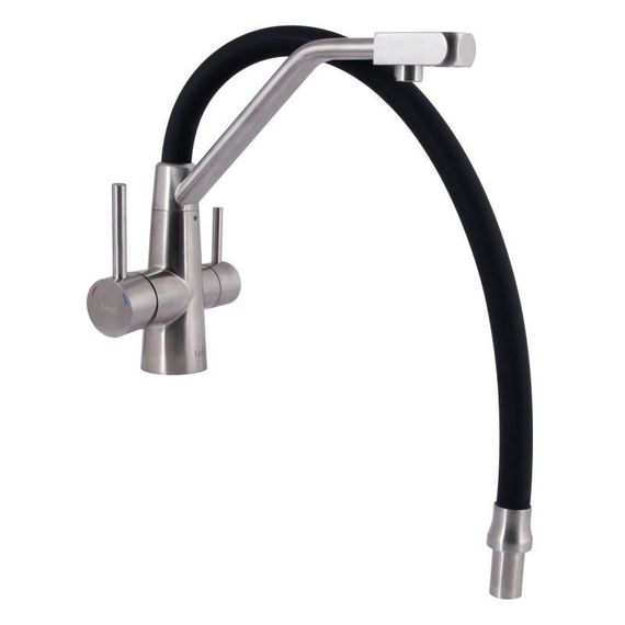 Смеситель для кухни Lidz Aria 020F3 с гибким изливом с подключением для питьевой воды (k35) LDARI020F3BNK37647 BNK | Зображення 3