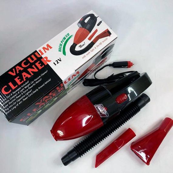 Пилосос Car Vacuum Cleaner з ліхтариком портативний автомобільний червоний | Зображення 1