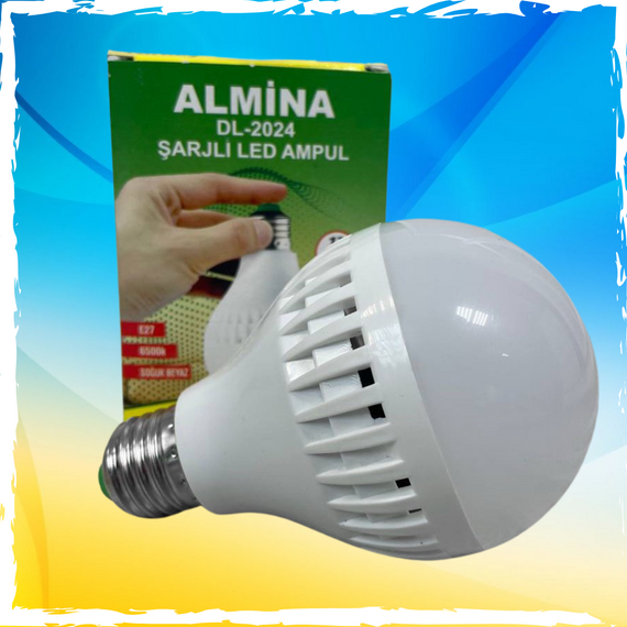 Лампочка акумуляторна Almina DL, 12W. Світлодіодна лампочка на 12В.