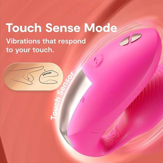 Вібратор для пар We-Vibe Chorus Pro Electric Pink з пультом і додатком, рожевий Sex Aura | Зображення 7