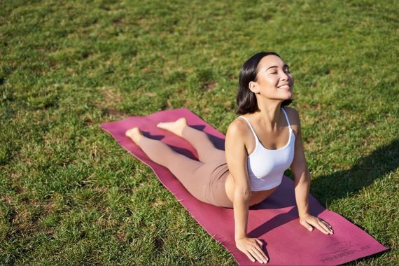 Коврик для йоги и фитнеса Паверплей 4010 PVC Yoga Mat Розовый (173x61x0.6) | Зображення 9