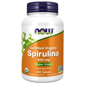 NOW Spirulina / Спирулина 500 мг в таблетках №200