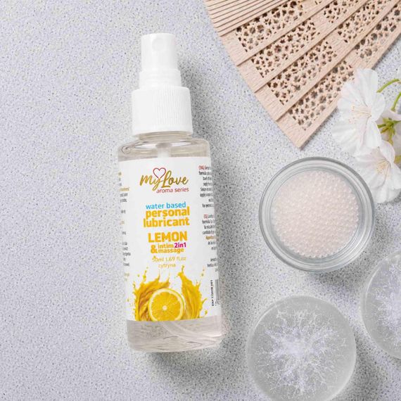 2в1 лубрикант та масажний гель - MyLove Aroma Series Intim&Massage Lemon, 50 мл Sex Aura | Зображення 2