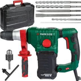 Перфоратор Parkside PBH 1550 C1, 1550 Вт з набором зубил та свердел