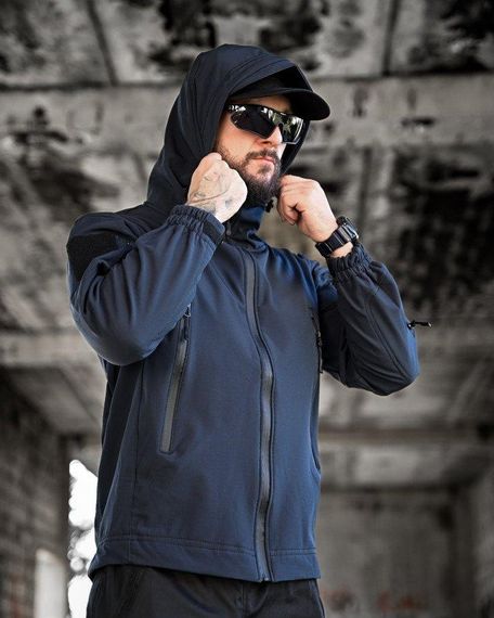 Тактическая куртка Soft Shel синий ВТ6474 | Зображення 3