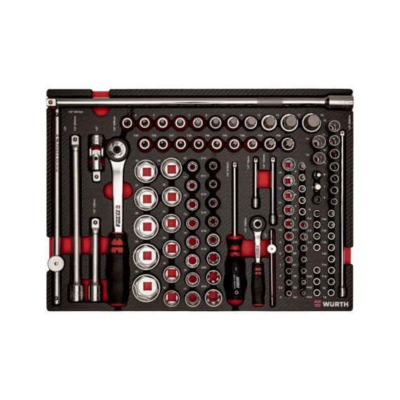 Набір головок 1/4" та 1/2", 108 шт.