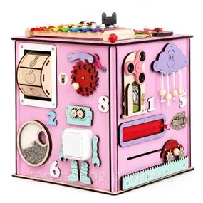 Развивающая игрушка Бизикуб TG145644630, 30х30х30 см Розовый