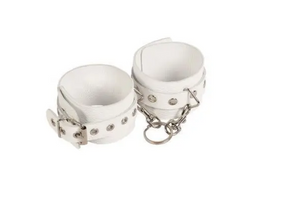 Наручники Leather Restraints Hand Cuffs, White Sex Aura