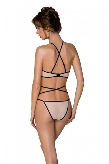 Комплект белья Passion CHIKA SET, L/XL, cream, топ, трусики | Зображення 1