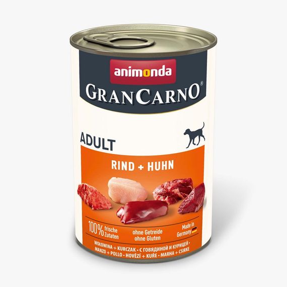 Корм Animonda GranCarno Adult Beef and Chicken вологий з яловичиною та куркою для дорослих собак 400 гр