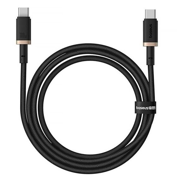 Дата кабель Baseus Dura Series Fast Charging Type-C to Type-C 100W (1m) (P10377803U01) Gold / Black | Зображення 1