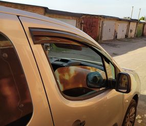 Ветровики (2 шт, Sunplex Sport) для Peugeot Partner Tepee 2008-2018 гг