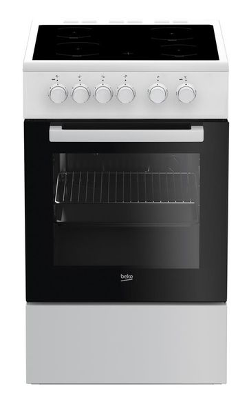 Плита электрическая Beko FSS57000GW - стеклокерамика/50х60 см/4 зоны нагрева/60л/белый (FSS57000GW)