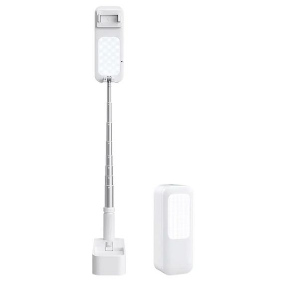 Подставка-держатель настольный USAMS US-ZB209 Multifunctional Live Show Foldable with lamp White