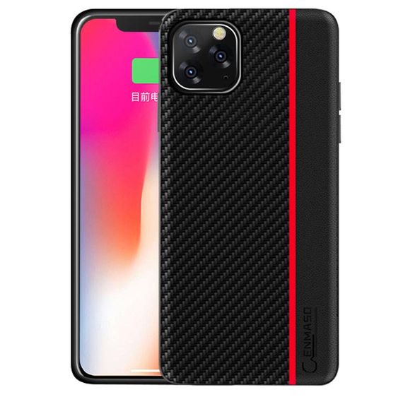 Чехол накладка Primo Cenmaso для Apple iPhone 11 Pro - Black&Red