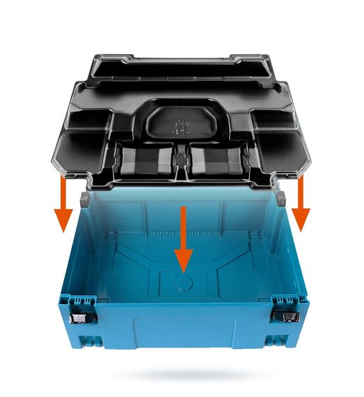 Вкладка 839205-3 для кейса Makita Makpac №3 (для зарядного пристрою DC18RD та 4-х акумуляторів) | Зображення 4