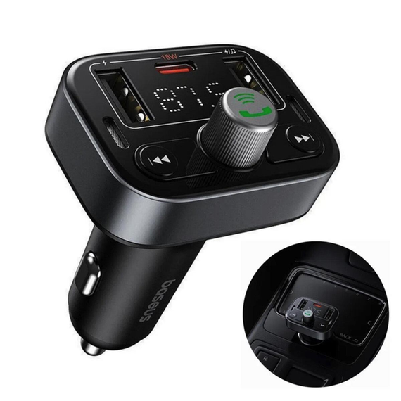 FM-модулятор Baseus S-09 Pro Series Car FM Transmitter Cluster Black | Зображення 5