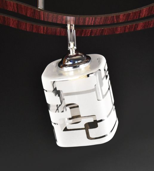 Люстра стельова на 4 лампочки 25305 Хром 31х15х70 см. | Зображення 3