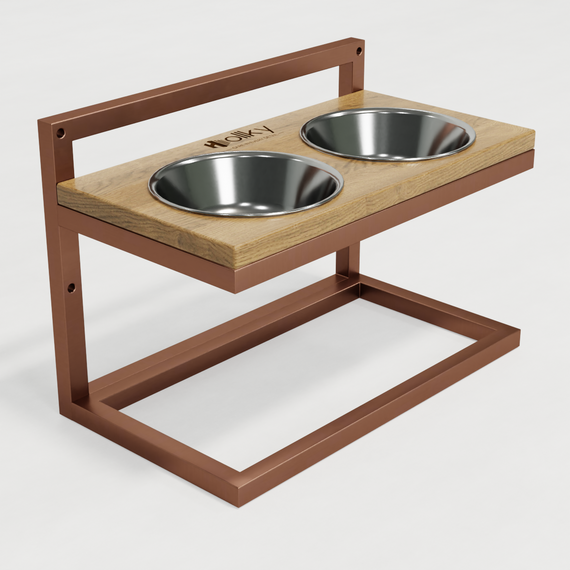 Миски на регульованій підставці для середніх собак Hollky Flex M (2 × 0.85 л) FM-422530-GLNT | Зображення 1