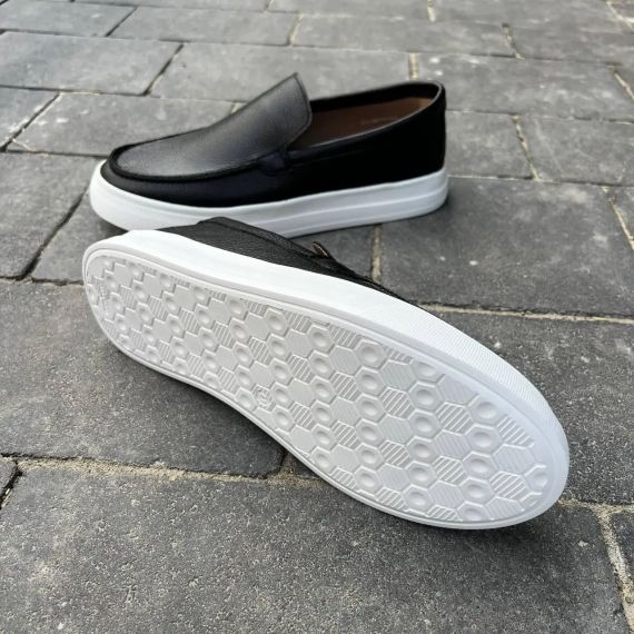 Черные кожаные мужские лоферы 44 размер | Зображення 5