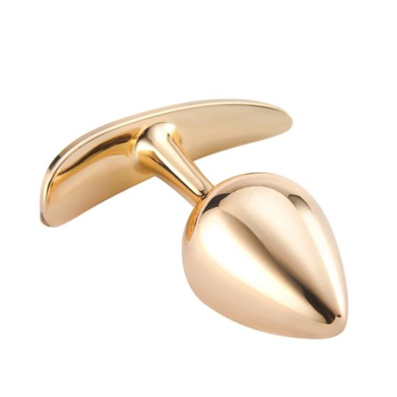 Анальная пробка Roomfun с камешком, золотистая, L sexstyle | Зображення 3