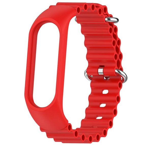 Ремінець Ocean Band для Xiaomi Mi Band 3/4/5/6/7 Червоний / Red | Зображення 1
