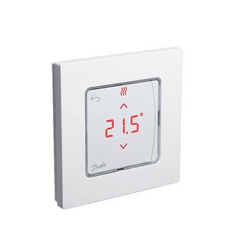 Терморегулятор Danfoss Icon Display, электронный, сенсорный, 230V, 80х80мм, In-Wall, белый (088U1010) | Зображення 2